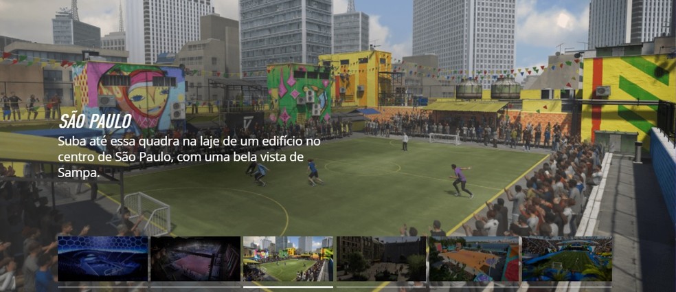 O Futebol Volta, em FIFA 21, ganhou uma nova quadra na cidade de São Paulo — Foto: Reprodução/Carlos Palmeira