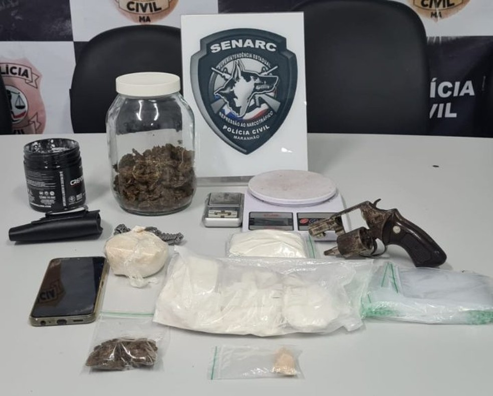 Suspeito de praticar 'delivery' de drogas é preso em São Luís — Foto: Divulgação/ Polícia Civil
