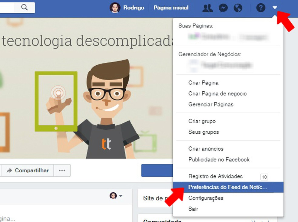 Gerenciador de postagens facebook