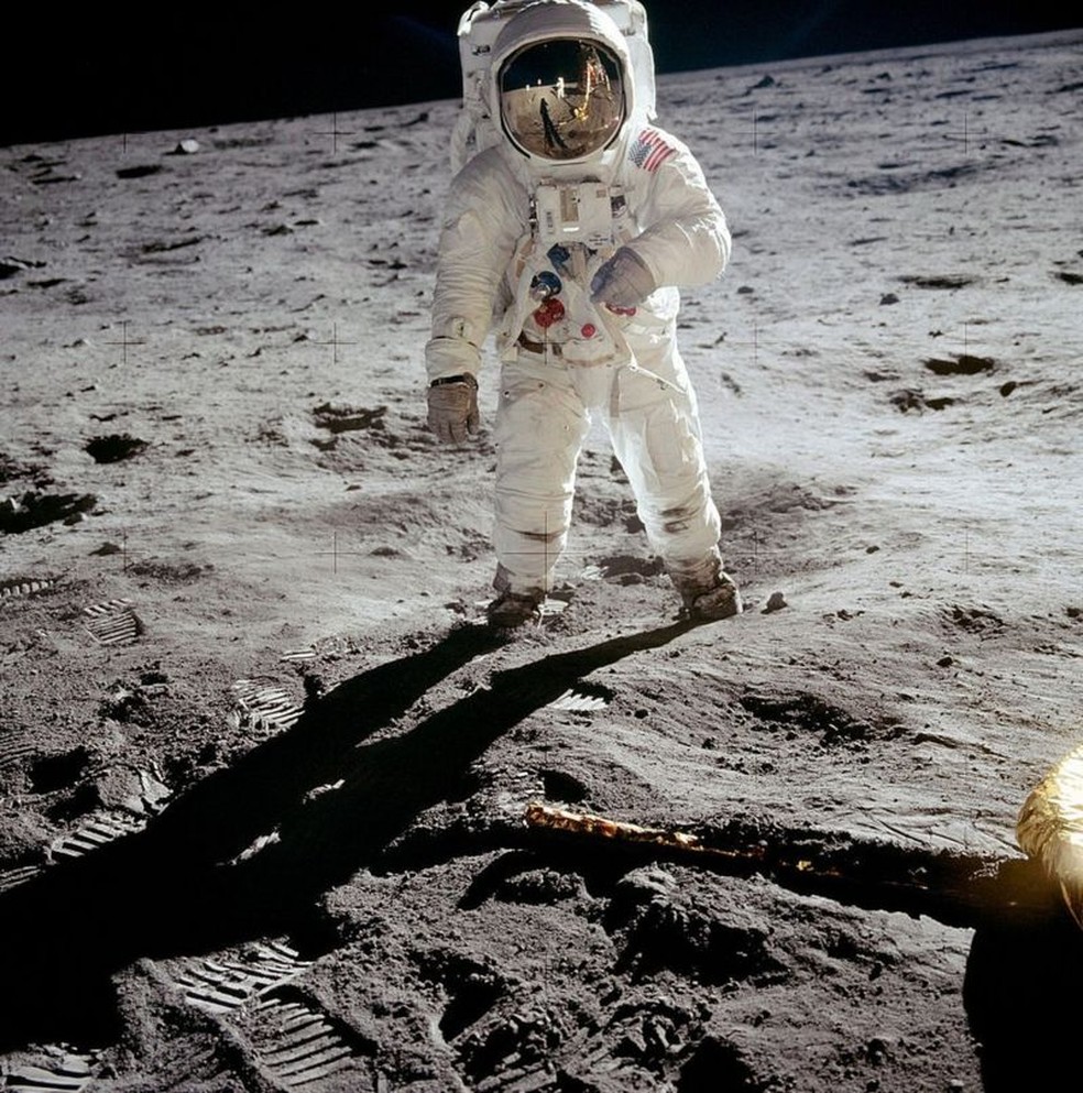 Pouso lunar dos Estados Unidos em 1969 poderia ter sido diferente se Projeto A119 tivesse sido realizado anos antes — Foto: Getty Images via BBC