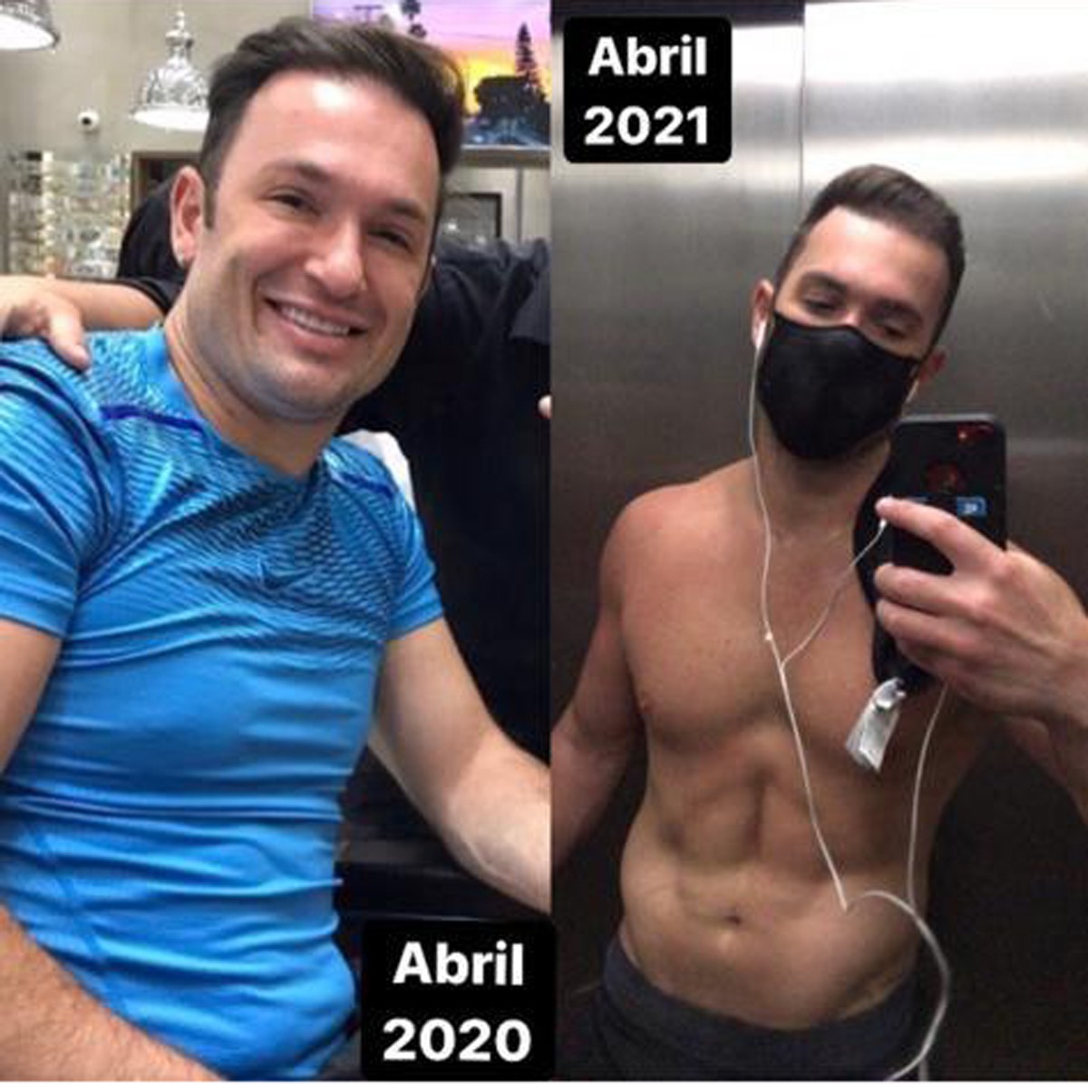 Diego Hypolito mostra perda de 12 quilos em um ano de pandemia