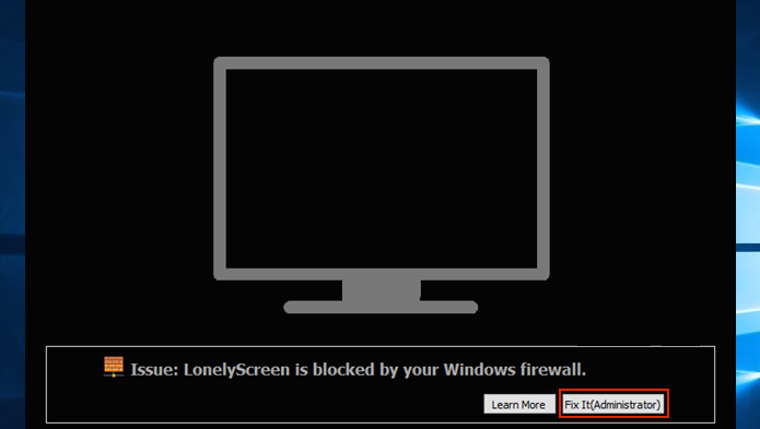 Resolvendo problemas com firewall no LonelyScreen (Foto: Reprodução/Edivaldo Brito)