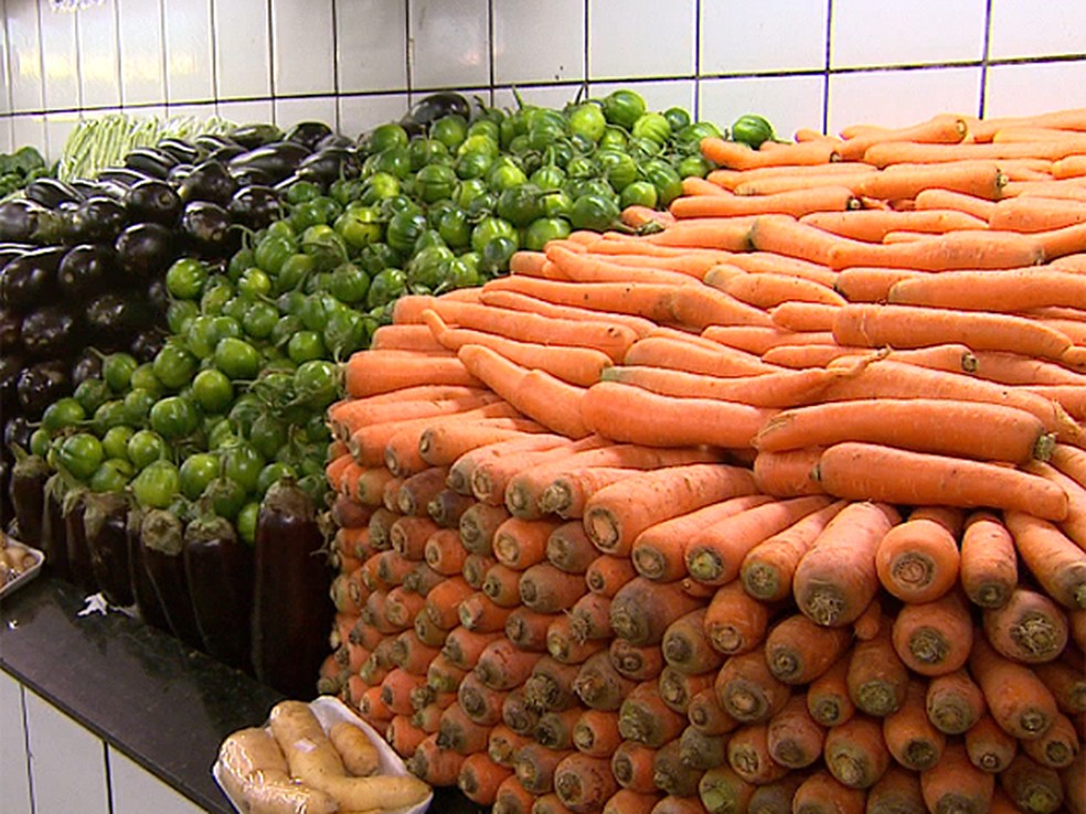 Preço da cenoura subiu 55,41% no mês. — Foto: Reprodução/EPTV
