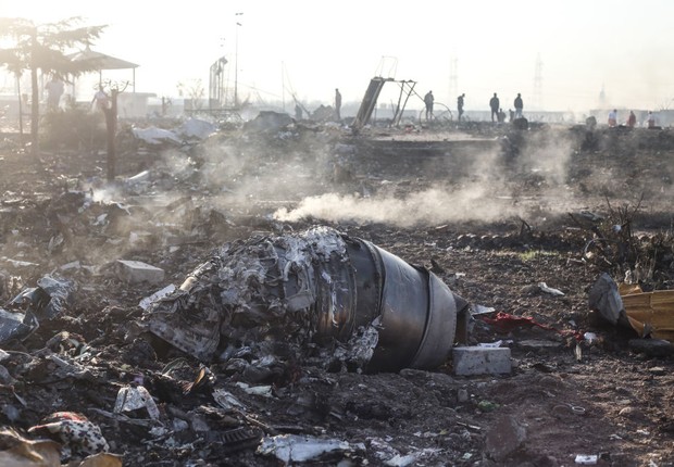 Avião ucraniano cai no Irã (Foto: Mahmoud Hosseini/picture alliance via Getty Images)