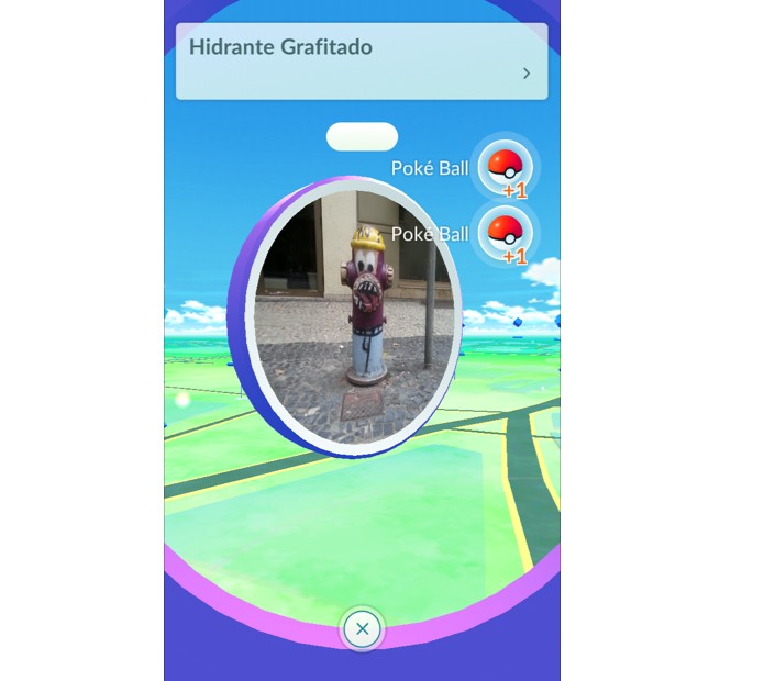 Colete itens nos Pokéstops em Pokémon GO (Foto: Reprodução/Thiago Barros)