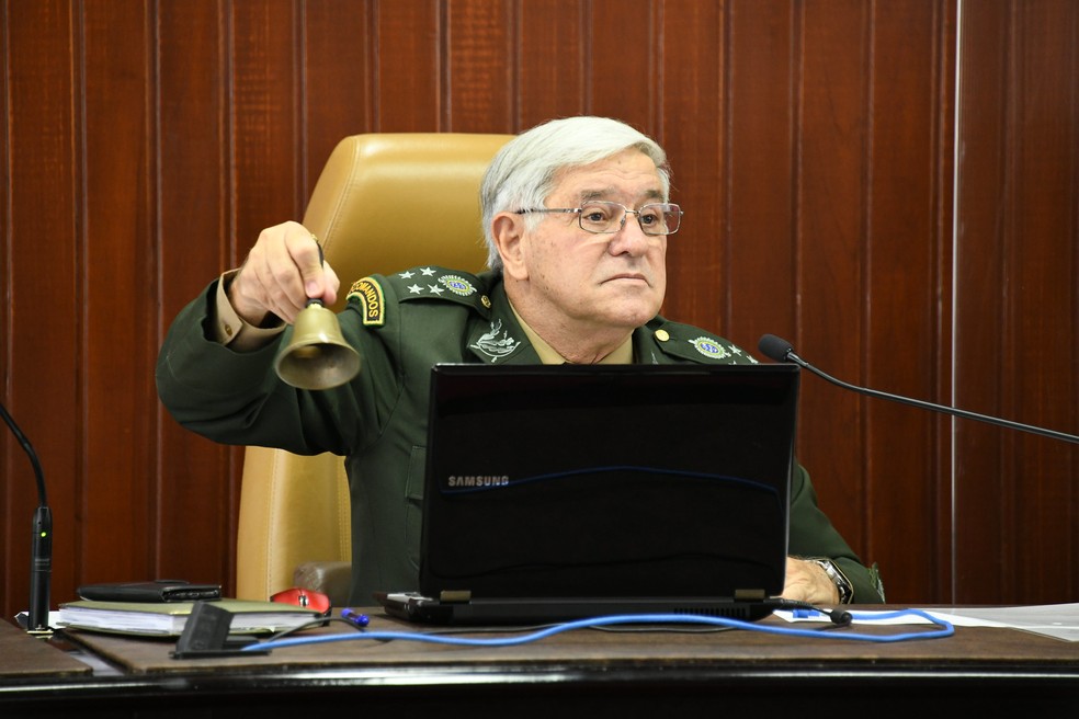 General Luís Carlos Gomes Mattos em sessão do Superior Tribunal Militar, em 2021 — Foto: STM/Divulgação