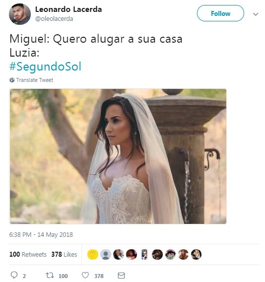 Usuário do Twitter faz meme da estreia de "Segundo Sol" (Foto: Reprodução / Twitter)