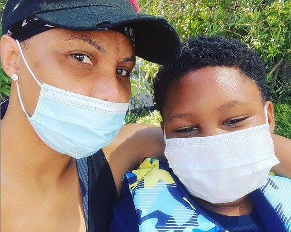 Tamar Braxton com o filho (Foto: Instagram)