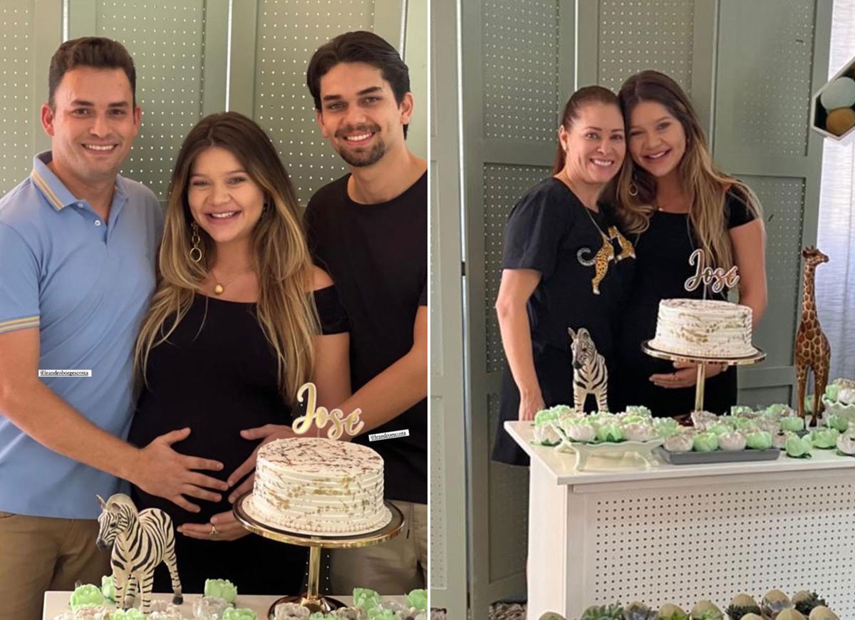 Lyandra com os irmãos, Leandro Borges e Leandrinho, e a tia, Mariana Costa  (Foto: Reprodução/Instagram)