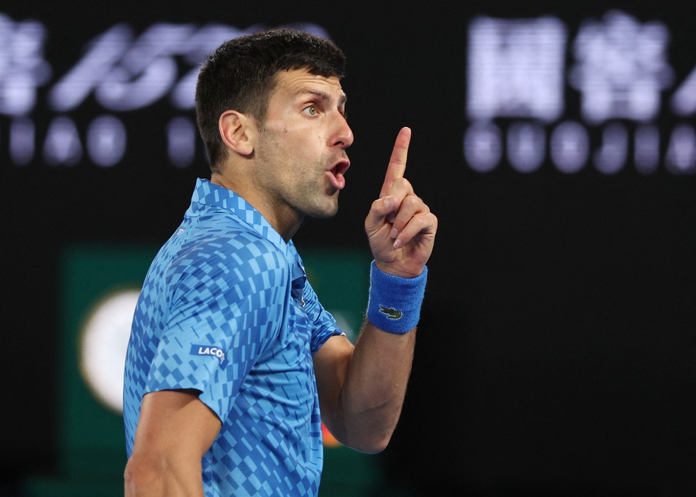 Novak Djokovic  Australian Open 2023 — Foto: REUTERS/Loren Elliott