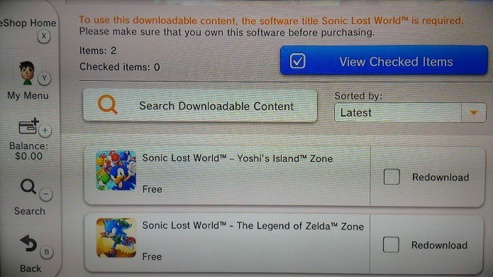 Sonic Lost World: agora é só baixar a The Legend of Zelda Zone (Foto: Reprodução/Thomas Schulze)