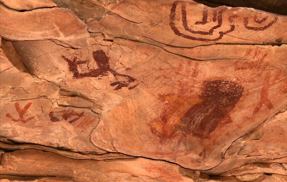 Síto Arqueológio da Serra da Capivara reúne arte rupestre (Foto: Reprodução/TV Clube)