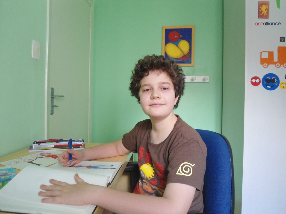 Gabriel van Zeeland de Souza, de Porto Alegre, é fã de Harry Potter e Naruto — Foto: Arquivo Pessoal