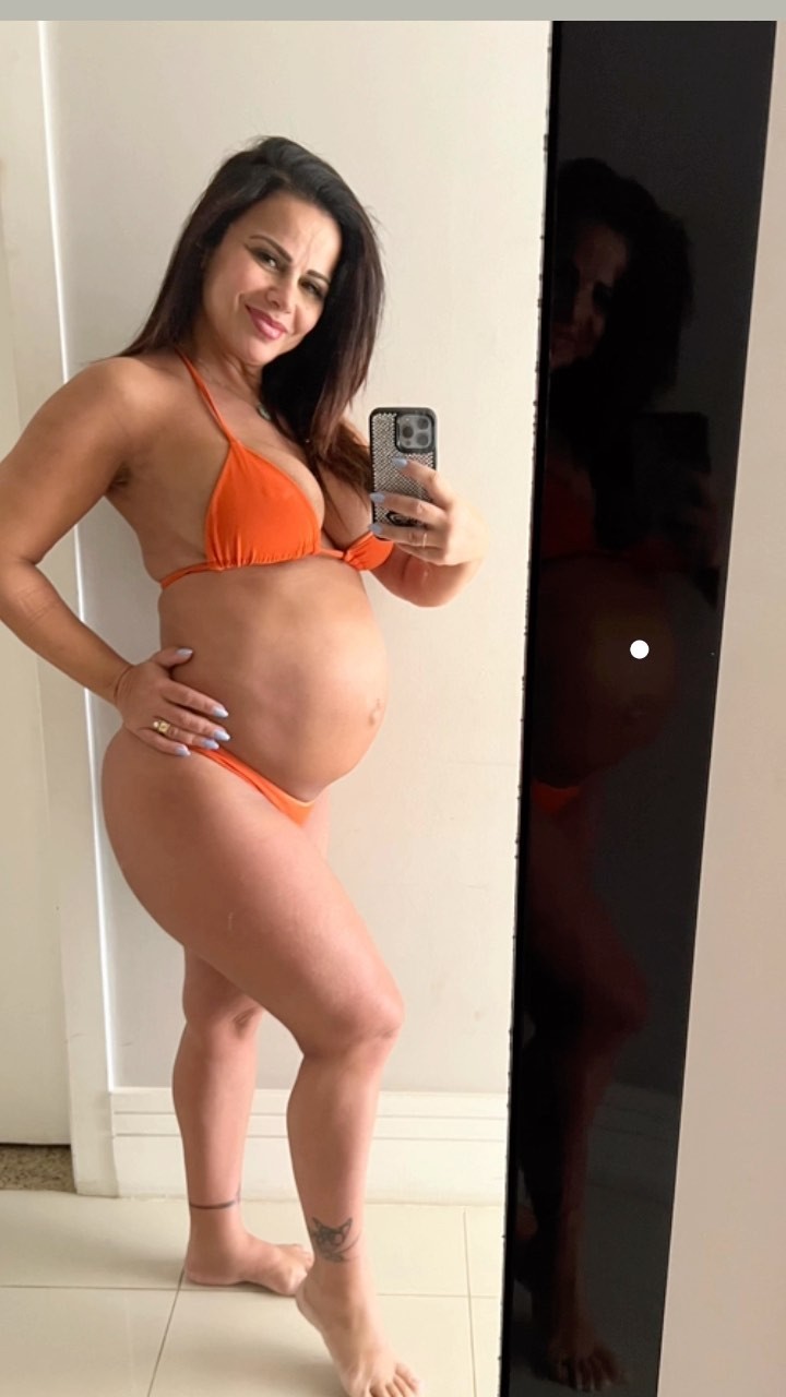 Viviane Araujo na reta final da gravidez (Foto: Reprodução/Instagram)