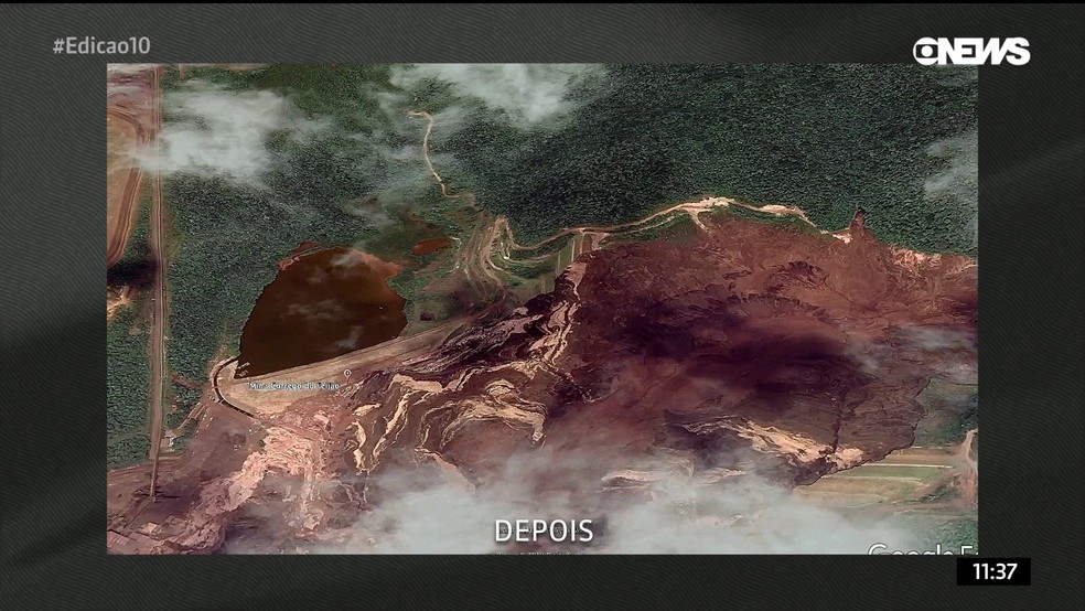 Imagens De Satelite Mostram Antes E Depois Do Rompimento Da Barragem Em Brumadinho Minas Gerais G1