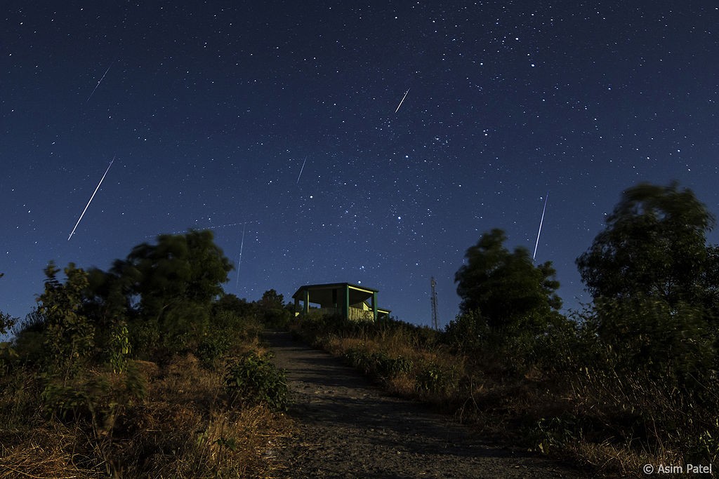 Chuva de meteoros Geminídeos é a de melhor visibilidade nas latitudes brasileiras (Foto: Asim Patel/Wikimedia Commons)