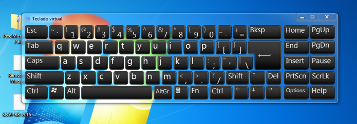 Veja como acessar o teclado virtual do Windows 7 (Foto: Reprodução/André Sugai)