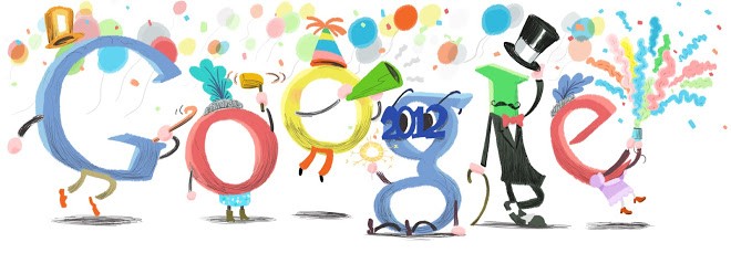 Doodle do Google para o Ano Novo de 2011 para 2012 (Foto: Reprodução/Google)