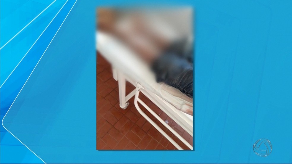 Maca com corpo em hospital de Amambai (Foto: Reprodução/ TV Morena)