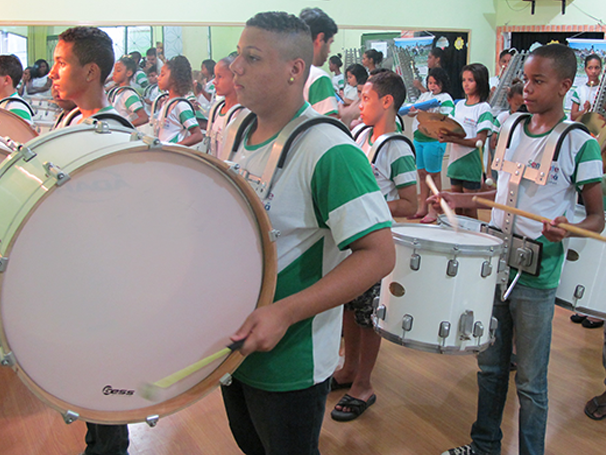 30 alunos compõem a Fanfarra Musical (Foto: Divulgação/ Mariana Cabral)