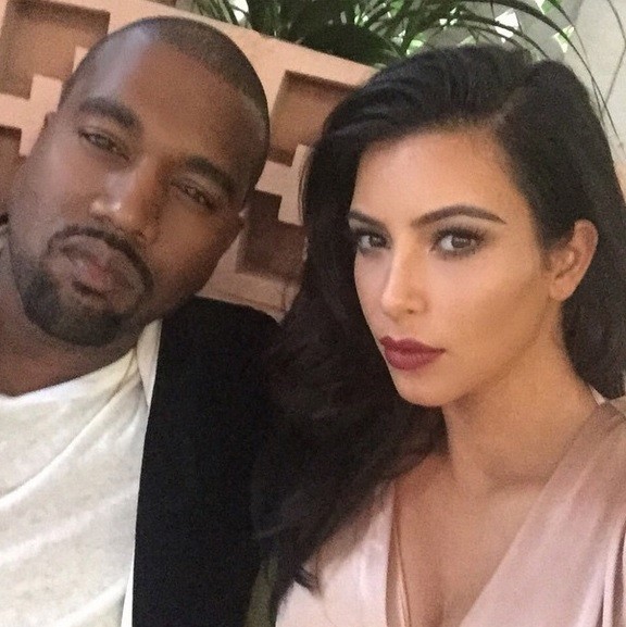 Kanye West e Kim Kardashian. (Foto: Instagram)