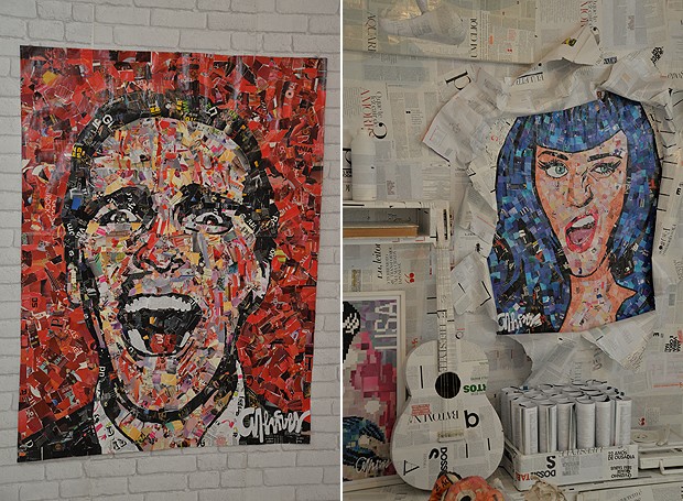 Algumas obras de Anderson Thives, com inspiração na Pop Art (Foto: Divulgação/Ari Kaye)