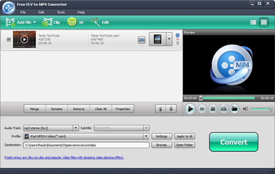 Free FLV to MP4 Converter | Download | TechTudo