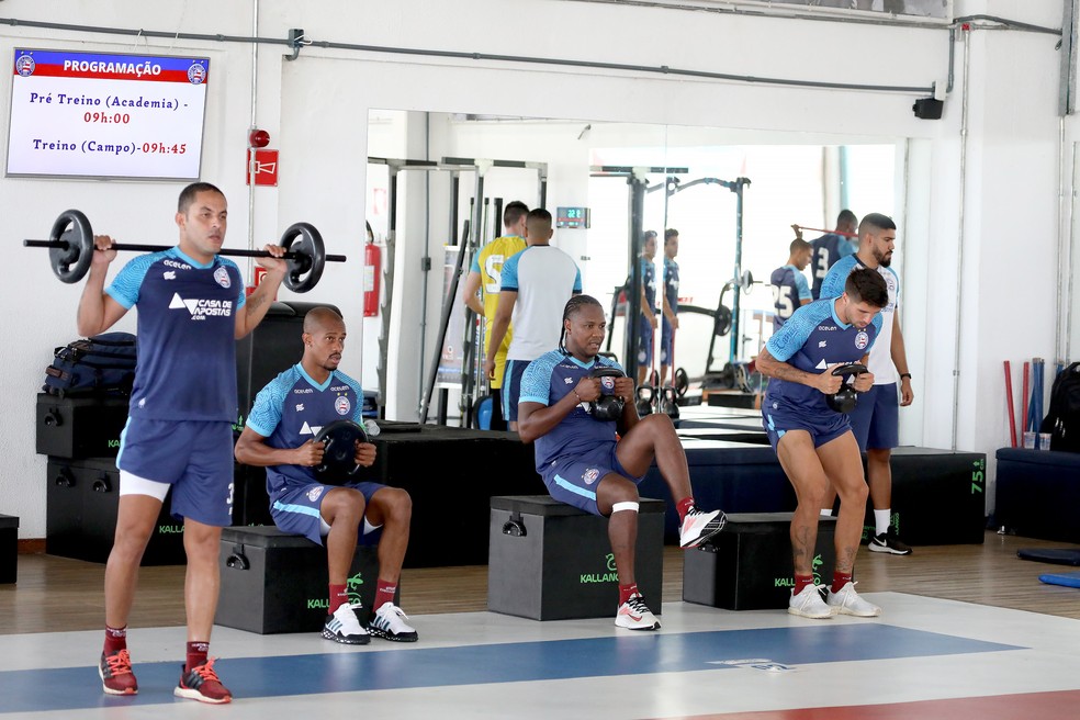 Ytalo em treino pelo Bahia — Foto: Felipe Oliveira / EC Bahia / Divulgação