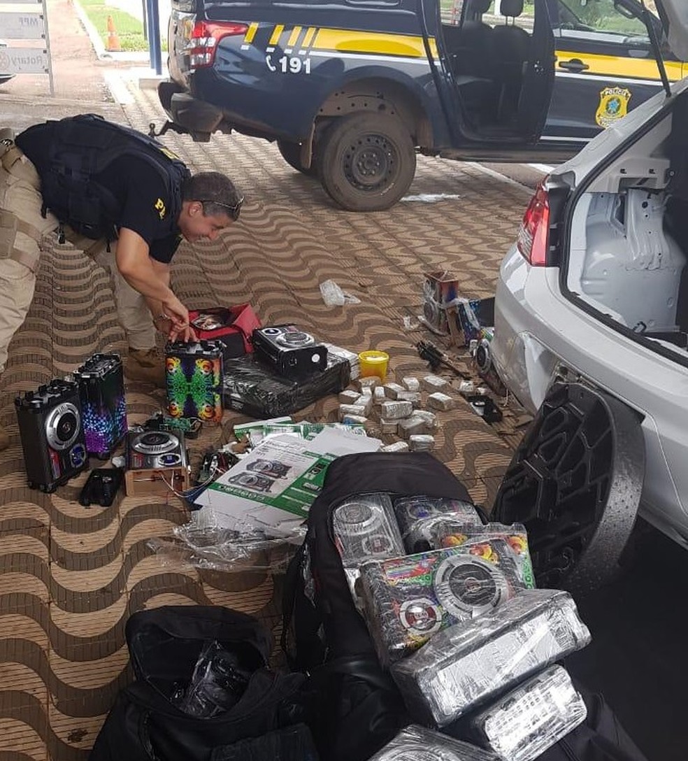 Flagrante ocorreu na BR-163 em MT — Foto: Indianara Campos/TVCA