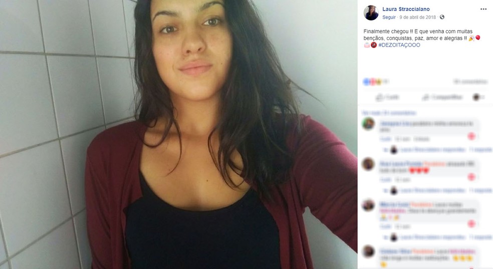 Laura Oliveira Straccialano morreu no dia em que completaria 19 anos — Foto: Reprodução/Facebook