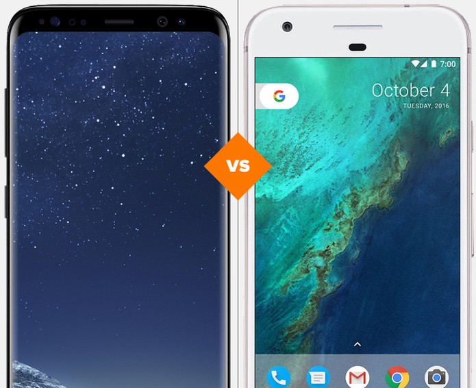 Galaxy S8 ou Google Pixel: veja qual celular se sai melhor no comparativo (Foto: Arte/TechTudo)