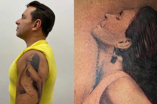 Esdras faz tatuagem em homenagem a Gretchen: "Fiquei muito surpresa" - Quem | QUEM News