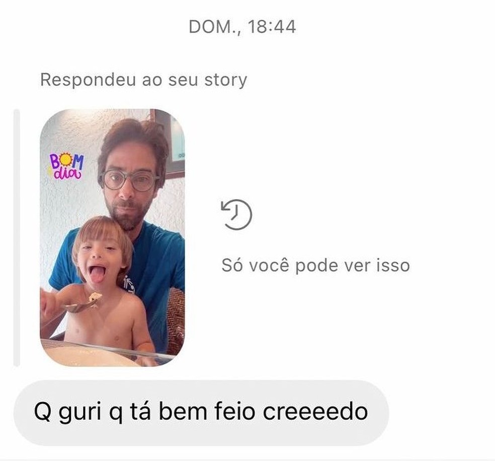 Criança é alvo de ofensas em rede social — Foto: Reprodução/ Instagram