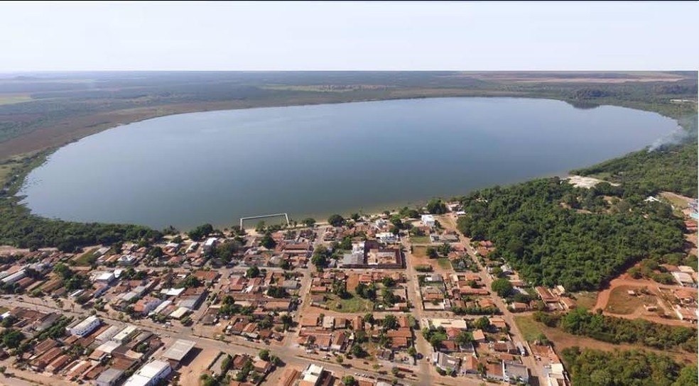 Vista aérea da cidade de Lagoa da Confusão — Foto: Divulgação