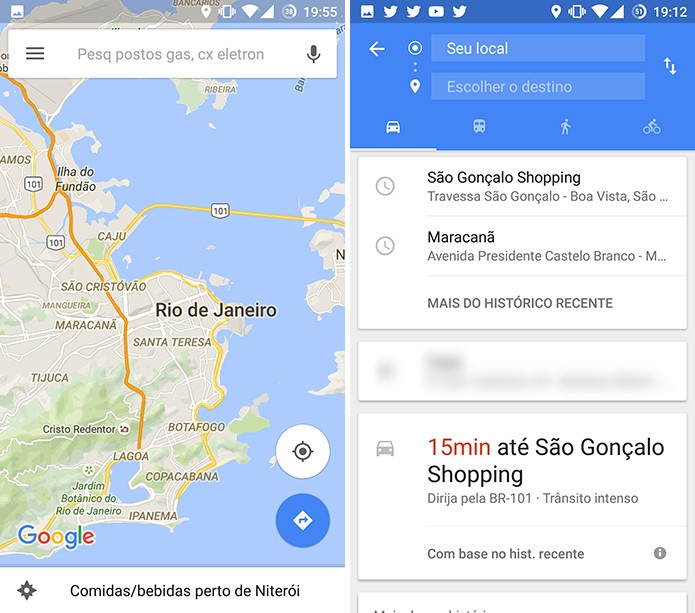 Usuário deve começar adicionando o primeiro trajeto no Google Maps (Foto: Reprodução/Elson de Souza)