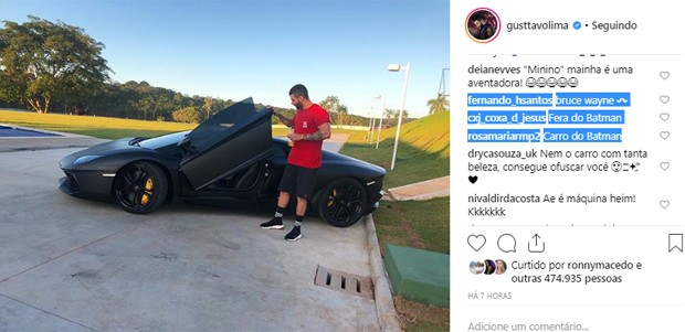 Internautas reagem ao ver carro de R$ 4,3 de Gusttavo Lima: "Batmóvel" (Foto: Reprodução / Instagram)
