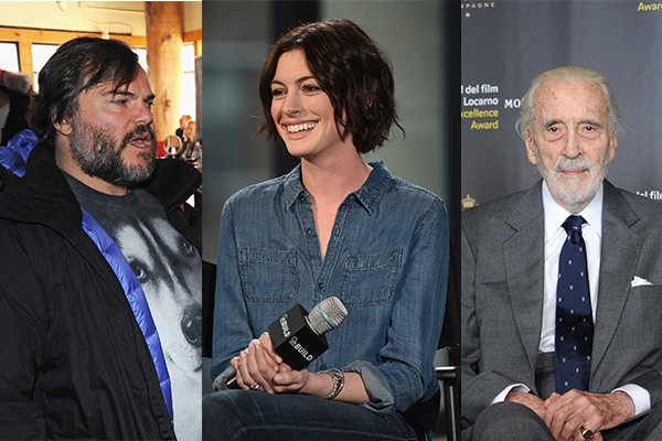Jack Black, Anne Hathaway e Christopher Lee (Foto: Getty Images)