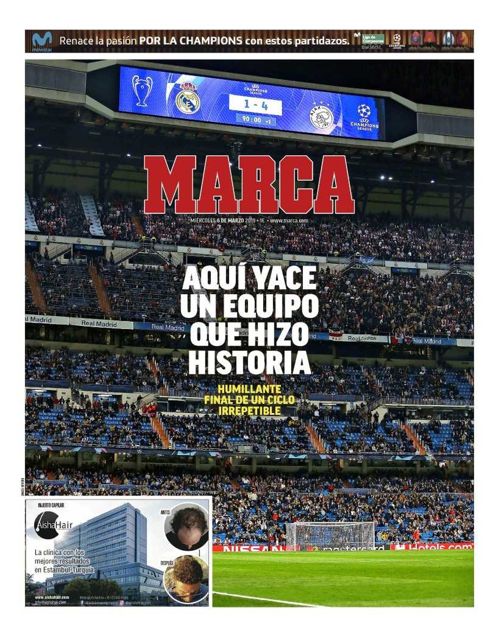 Imprensa de Madri determina fim de ciclo no Real Madrid — Foto: Reprodução/Twitter