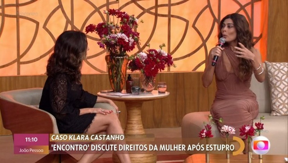 Juliana Paes faz pede para pararem de julgar caso de Klara Castanho — Foto: Reprodução/Globo