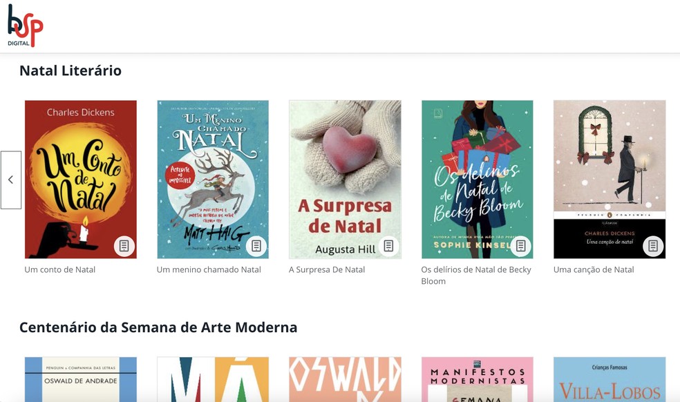 Site da Biblioteca de São Paulo permite ler livros online gratuitamente por meio de esquema de reserva de exemplares — Foto: Reprodução/Barbara Mannara