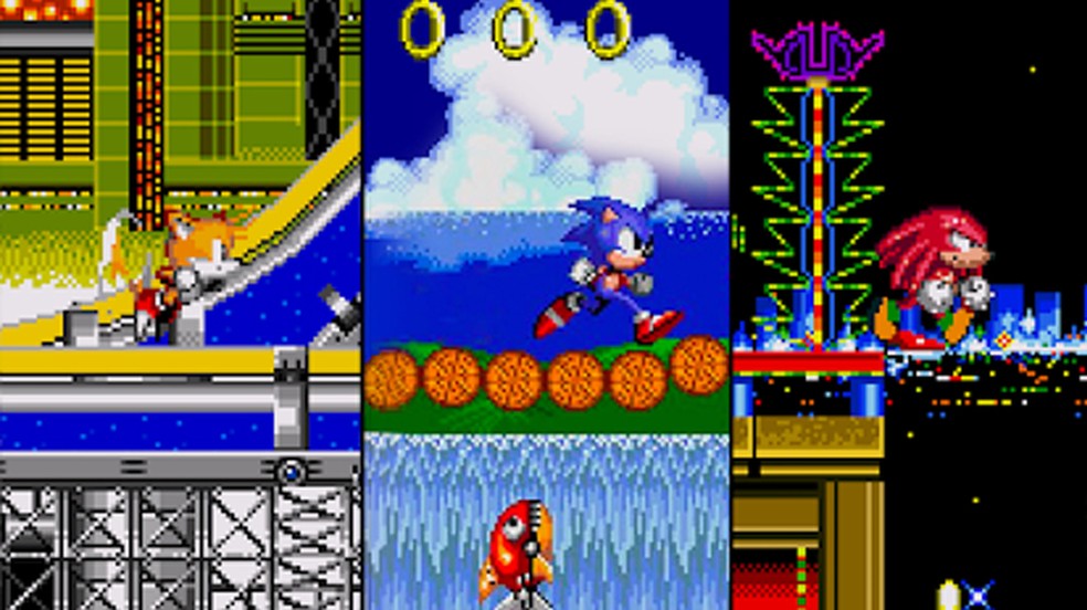 A sequÃªncia Sonic the Hedgehog 2 adicionou Tails e esta versÃ£o para Android e iOS conta ainda com Knuckles como extra â Foto: ReproduÃ§Ã£o/Google Play