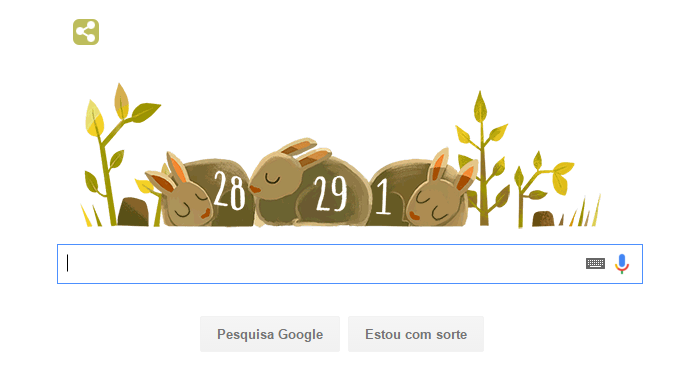 Google fez Doodle para o ano bissexto (Foto: Reprodução/Thiago Barros)
