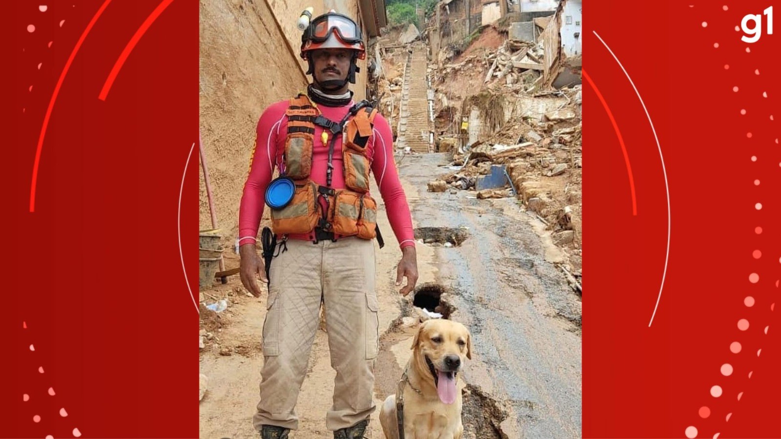Morre Thayron, cão que ajudava nas buscas aos desaparecidos após enchentes no RS