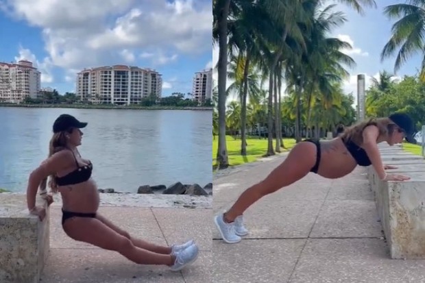 Gabriela Pugliesi faz exercícios em Miami, nos EUA (Foto: Reprodução/Instagram)