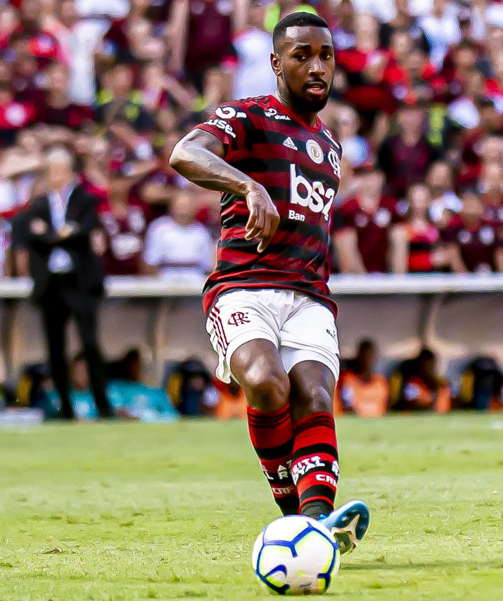 Gerson esteve em tarde inspiradíssima e teve lampejos de genialidade  — Foto: Alexandre Vidal/Flamengo