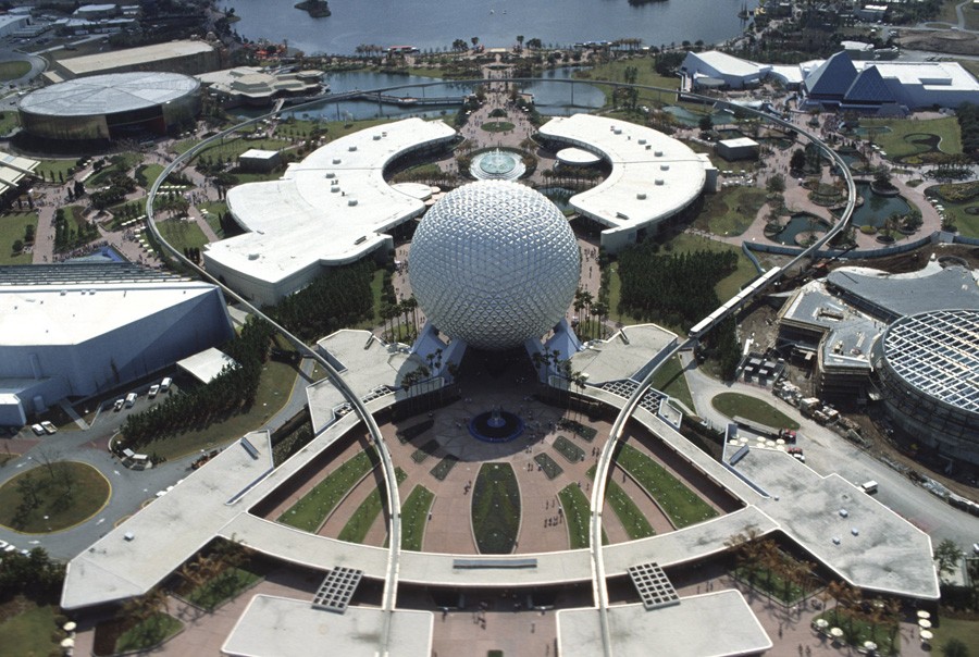 Vista aérea do Epcot 