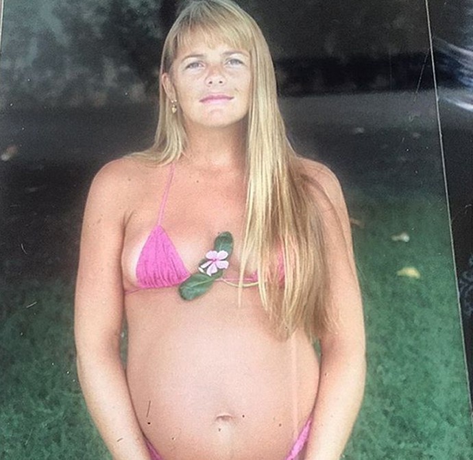 A mãe de Fiorella Mattheis na época em que estava grávida da gata (Foto: Arquivo Pessoal)