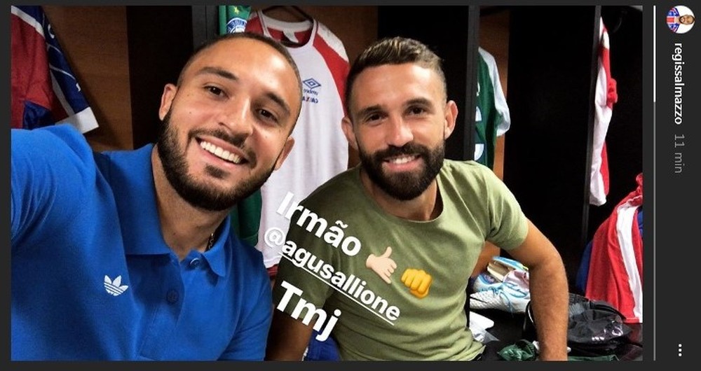 Allione visita vestiário tricolor na Fonte Nova