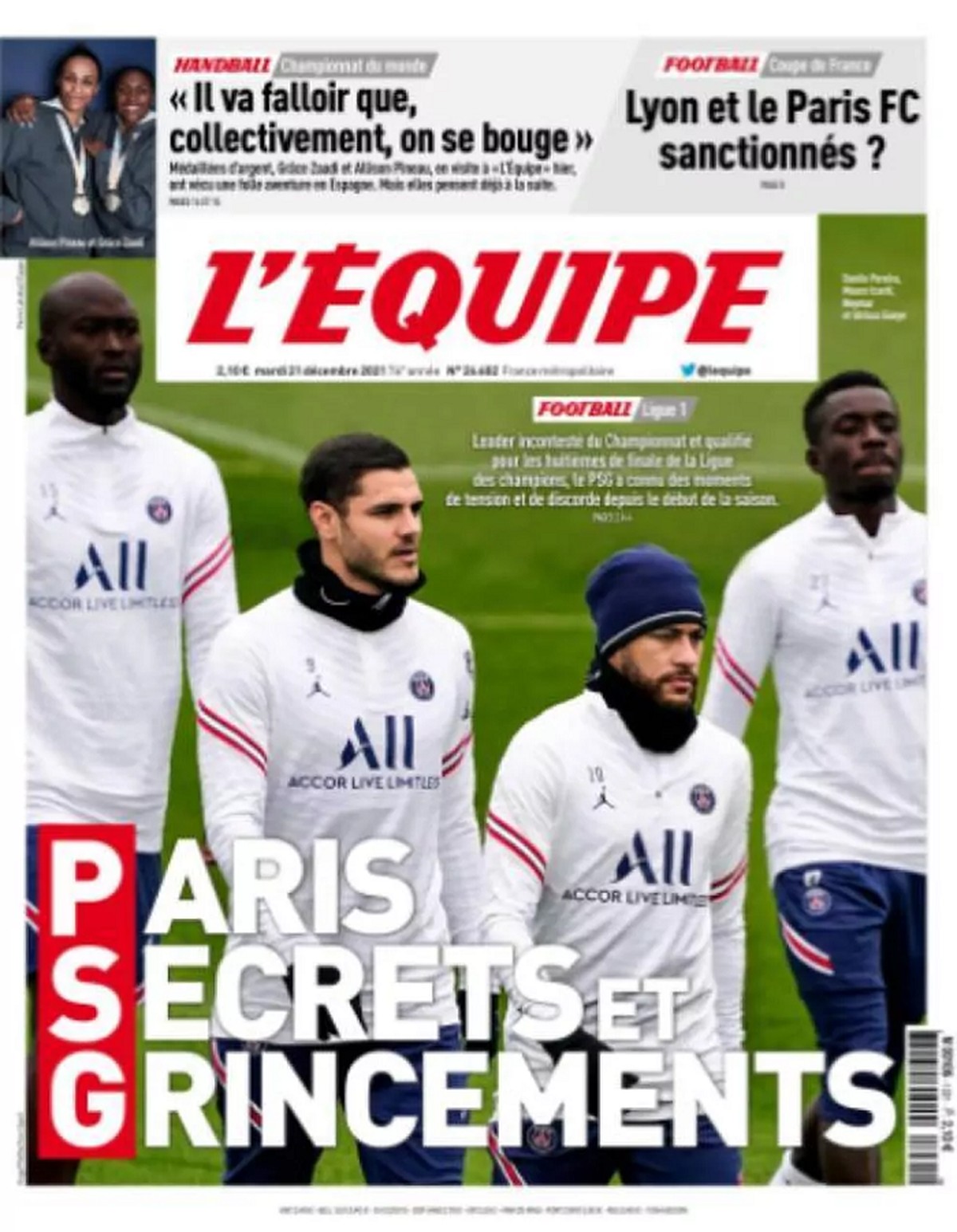 Un journal français affirme que les fêtes et les privilèges minent le vestiaire du PSG |  football français