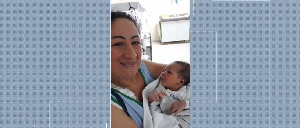Giuseppe nasceu após 40 horas de trabalho de parto  — Foto: Reprodução/NSC TV